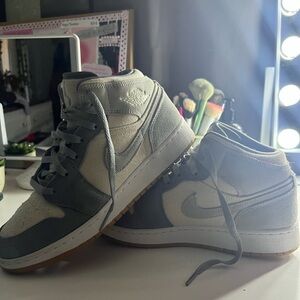 air jordan 1 mid SE 'coconut milk particle grey'